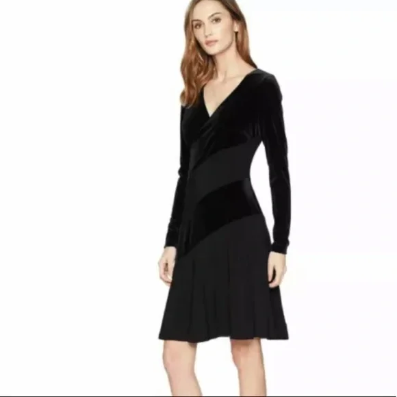 Lauren Ralph Lauren | Dresses | Lauren Ralph Lauren Elvarina Black Velvet  Dress 2 | Poshmark
